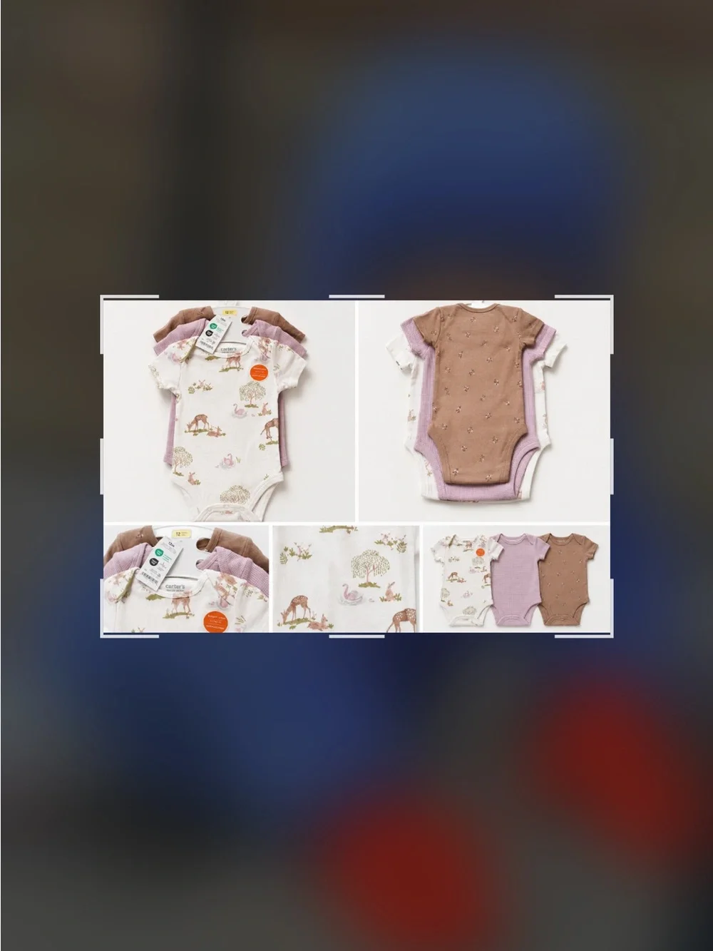 Carter’s Baby Bodysuit Set NWT Size 12M | 3-Pack Short Sleeve Onesies NWT
